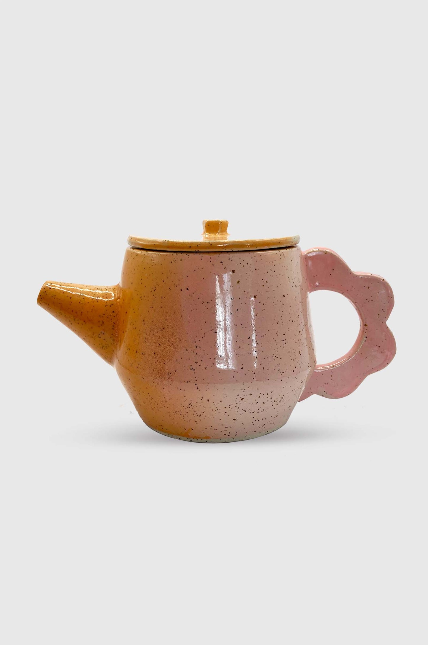 Flower Tea Pot - Pink & Orange